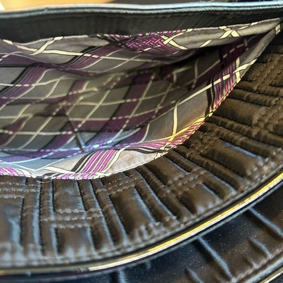 Vera Bradley Black Quilted Tote Bag - Picture 7 of 10